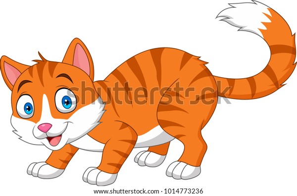 Vector De Stock Libre De Regalias Sobre Caricatura De Gato Gracioso Aislado De1014773236