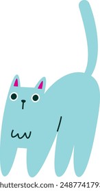 Cartoon Lustige Katze Vektorillustration