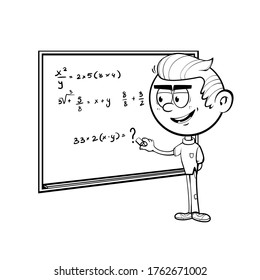 male math teacher cartoon