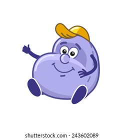 Cartoon funny character thumbs up
