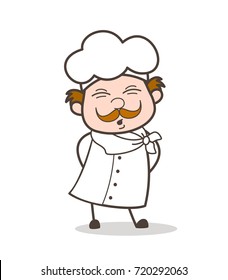 Cartoon Funny Chef Doing Acting