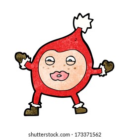 criatura navideña graciosa de dibujos animados