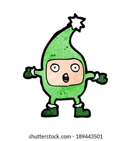 criatura navideña graciosa de dibujos animados