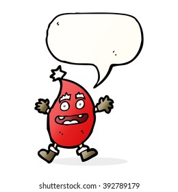 cartoon funny christmas creature with speech bubble