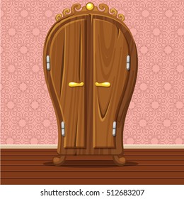 Cartoon Funny Closed Retro Wardrobe, Living Room Wooden Furniture