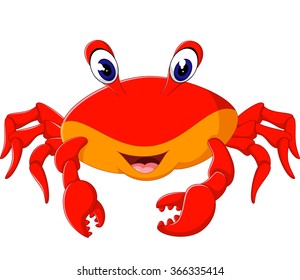 Cartoon Funny Crab Stock Vector (Royalty Free) 366335414 | Shutterstock