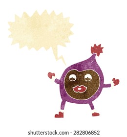 cartoon funny creature with speech bubble