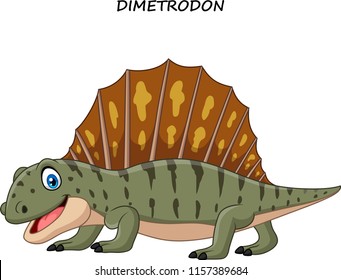 Cartoon funny dimetrodon