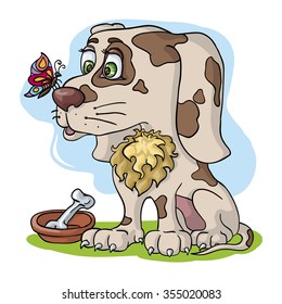 cartoon funny dog