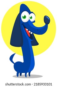 Cartoon funny dog. Vector illustration isolated. Great for print of package design