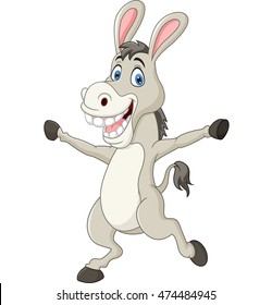 Cartoon funny donkey