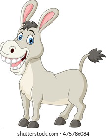 Cartoon funny donkey