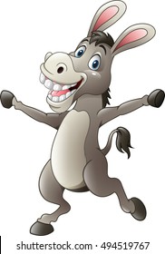Cartoon funny donkey