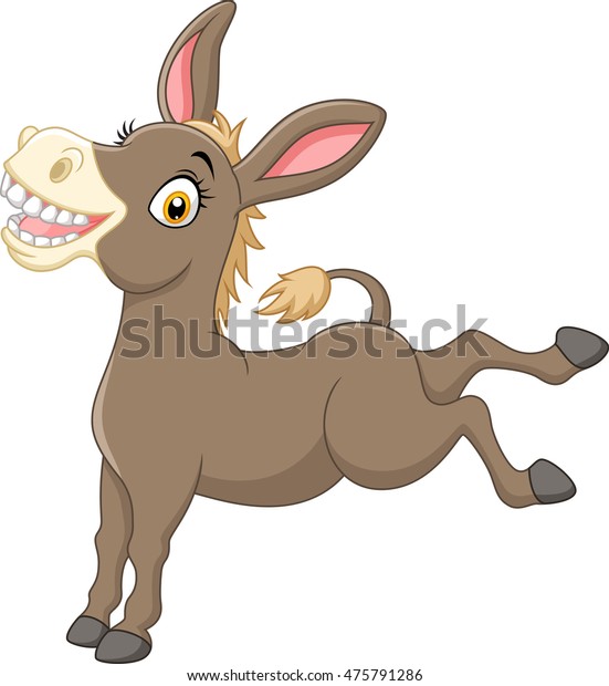 Cartoon Funny Donkey Stock Vector (Royalty Free) 475791286 | Shutterstock