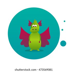 Cartoon funny dragon