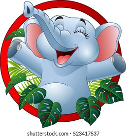 Cartoon funny elephant