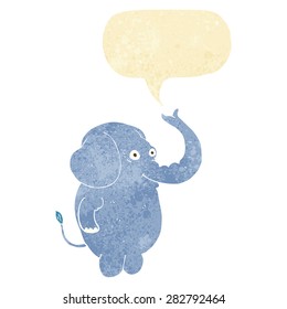 cartoon funny elephant with speech bubble