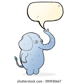 cartoon funny elephant with speech bubble
