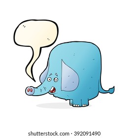 cartoon funny elephant with speech bubble