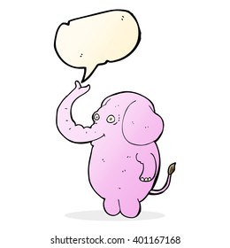 Cartoon-Elefant mit Sprechblase