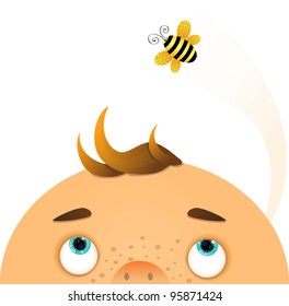 Cartoon funny face background