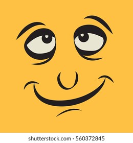 Cartoon Funny Face Expression Vector Illustration Stock Vector Royalty Free