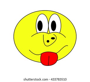 cartoon funny face vector symbol icon design. illustration isolated on white background