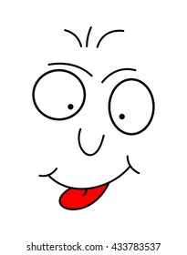 cartoon funny face vector symbol icon design. illustration isolated on white background