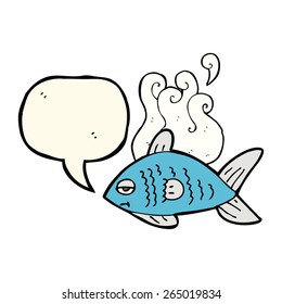 caricatura de peces divertidos con burbuja de habla