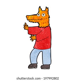 cartoon funny fox man