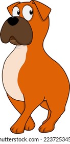 Cartoon of a funny and friendly dog