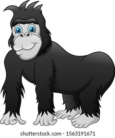 Cartoon funny gorilla illustration vector