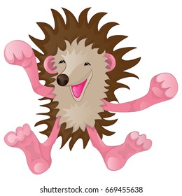 cartoon funny hedgehog