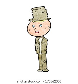 cartoon funny hobo man