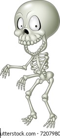 Cartoon funny human skeleton