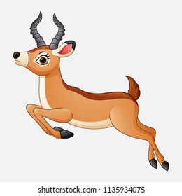 Cartoon funny impala running