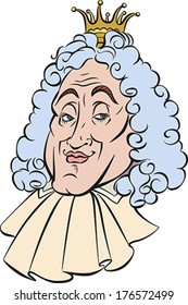 Cartoon des Funny King. Vektorgrafik.