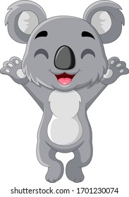 cartoon funny koala a standing