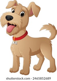 Cartoon funny lakeland terrier dog