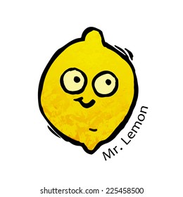 Cartoon funny lemon