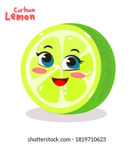 Cartoon Funny Lemon Character Vector