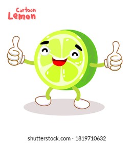 Cartoon Funny Lemon Zeichner Vektor