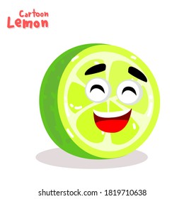 Cartoon Funny Lemon Character Vector