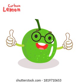 Cartoon Funny Lemon Character Vector