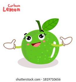Cartoon Funny Lemon Character Vector