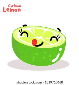 Cartoon Funny Lemon Character Vector