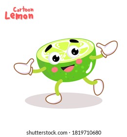 Cartoon Funny Lemon Character Vector