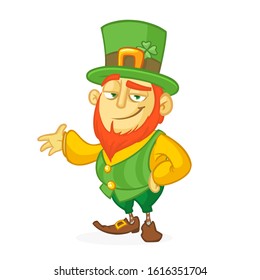 Cartoon funny Leprechaun. Illustration for St. Patrick's Day