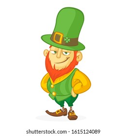 Cartoon funny Leprechaun. Vector illustration. St. Patrick's Day