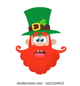 Cartoon funny Leprechaun. Vector illustration. St. Patrick's Day